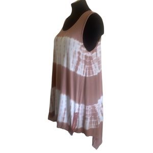 Tie dye Kori America dress with zipper detail size medium.